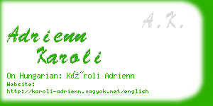 adrienn karoli business card